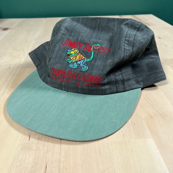 Vintage Jimmy Buffet Chameleon Caravan Tour 1993 Hat Baseball Cap Band Merch USA - Picture 1 of 6